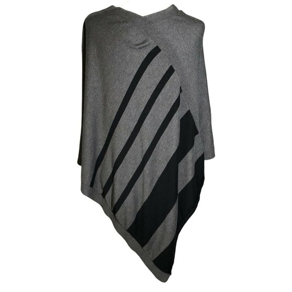 The Limited Women's XS/S Poncho Sweater Gray Black - Picture 3 of 8
